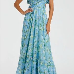 Floral Blue Maxi Dress